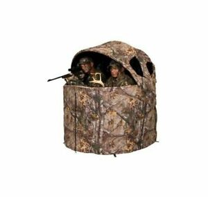 Two Person Chair Blind Pop Up Crossbow Hunting Tent Cover Camouflage Realtree