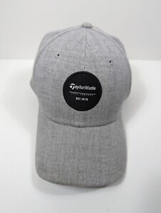 TaylorMade Golf Men's Fitted Hat Cap Size Medium-Large Gray New Era Curved Brim
