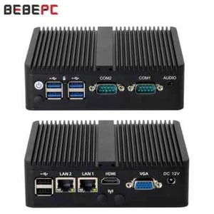 Industrial Mini PC Fanles Intel Celeron J6412 J4125 J2900 2x COM RS485/232 2xGb - Picture 1 of 22