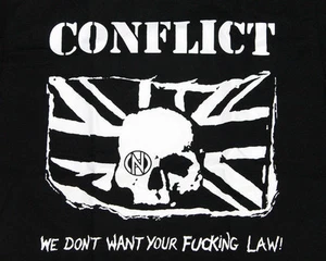 S * vtg CONFLICT we don't want your f*n law t shirt * punk * 31.97 - Picture 1 of 3