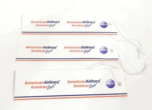 AMERICAN AIRLINES AMERICAN EAGLE ONEWORLD NUEVO EQUIPAJE IDENTIFICACIÓN ETIQUETA LOTE DE 3 - Imagen 1 de 2
