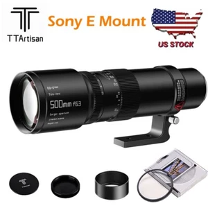 TTArtisan 500mm F6.3 Full Frame Telephoto Lens for Sony E A7 A6000 A6600 NEX-3 - Picture 1 of 12
