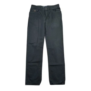 Polo Ralph Lauren Jeans Mens 30x30 Black Denim Straight Leg Dark Wash Preppy EUC - Picture 1 of 9