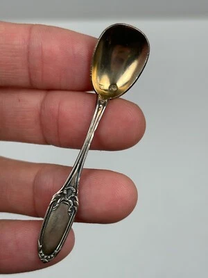 Ancienne Cuillère à saleron en Argent Massif Vermeil Poinçon Minerve 2 - Photo 1/3