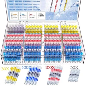 400Pcs Waterproof Solder Stick Seal Sleeve Heat Shrink Butt Wire Connectors Kit - Picture 1 of 12