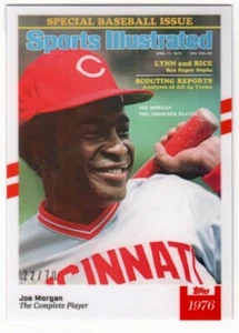 Topps X Sports Illustrated 2021 Joe Morgan #52 blanco con rayas rojas #22/70 - Imagen 1 de 3