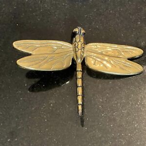 Michael Healy Signed DRAGONFLY Polished Brass Door Knocker 6” X 4 1/2”