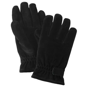 Nuevos Guantes Croft & Barrow Para Hombre Cuero Gamuza Genuino Forro Polar, En Negro - Imagen 1 de 1