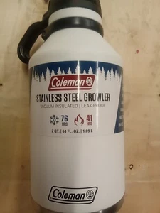 Coleman Stainless Steel Insulated Growler -White Cloud- 64 oz / 1900 ml 41/76 Hr - Picture 1 of 2