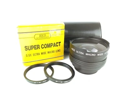 AICO Japan Ultra Macro Wide 0.6x Conversion Lens & Adapter Rings - Image 1 of 4
