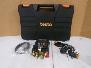 TESTO 570 4-VALVE DIGITAL MANIFOLD KIT W/DATA LOGGING "NO HOSES" - Picture 1 of 16