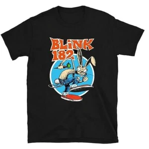 Camiseta negra vintage banda parpadeante 182 talla EE. UU. para fanático, tendencia unisex cuello redondo - Imagen 1 de 3