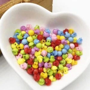 100Pcs Mini Mushroom Resin Buttons Mix Colors DIY Clothing Craft Decor Accessory - Picture 1 of 12