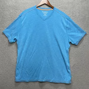 TOMMY BAHAMA V-Neck IslandZone Shirt Blue Mens XL CoolMax Performance Casual - Picture 1 of 7