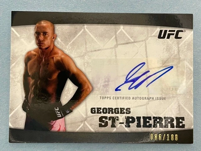 2010 UFC Knockout Georges St Pierre Autographed  086/188 autograph A-GSP - Image 1 of 2