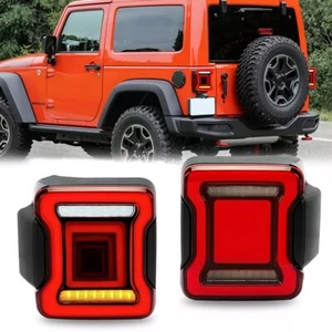 Rear LED Tail Lights Brake Stop Turn Signal Lamps For 2018-2022 Jeep Wrangler JL - Picture 1 of 12