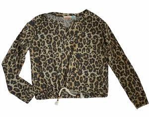 Vintage Havana girls cozy knit leopard print drawstring pullover sweater XL(16) - Picture 1 of 3