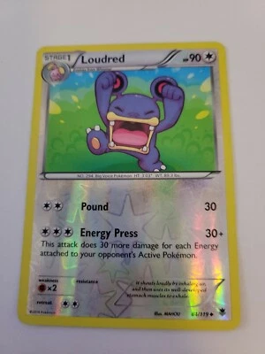 Pokémon TCG Loudred Phantom Forces 84/119 Reverse Holo Uncommon ColorlessDamaged - Image 1 of 4