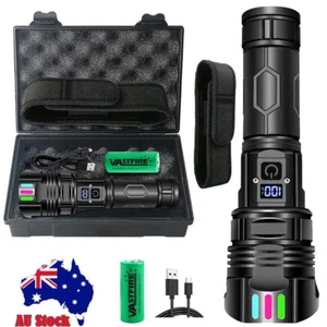USB Rechargeable Flashlight LED Zoom Torch Lamp Spotlight For Hunting Camping AU - Picture 1 of 13