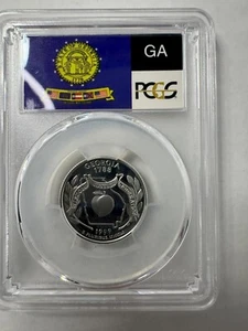 1999 S Washington Quarter Silver Georgia Flag Label PCGS PR69 DCAM DP-400 - Picture 1 of 4