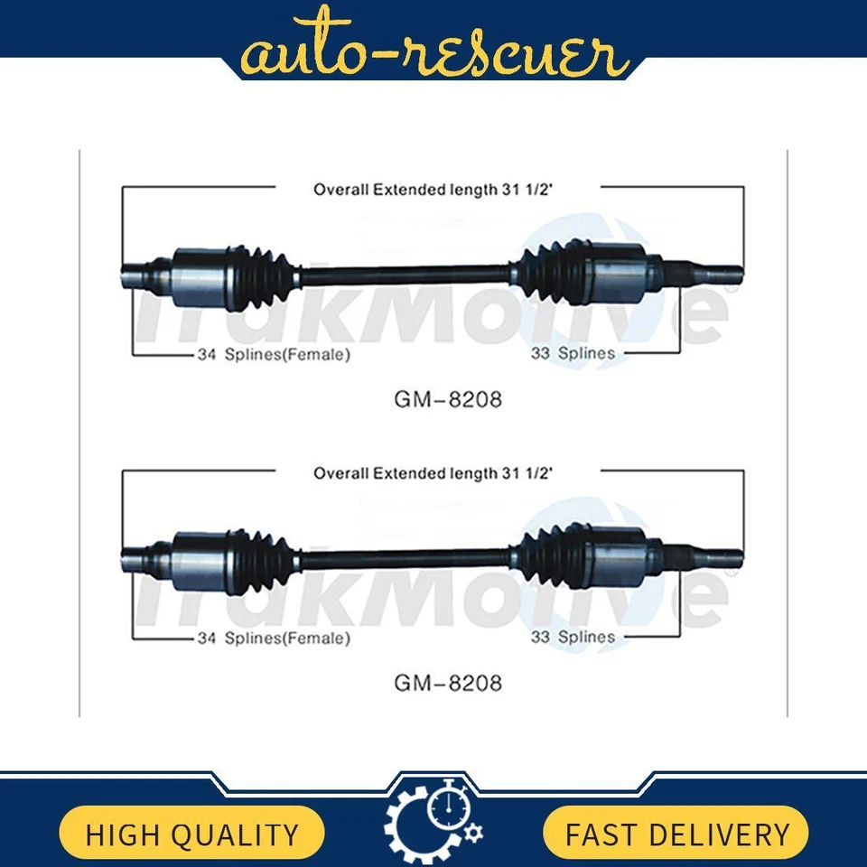 TrakMotive CV 轴轴 2x 适合 2005 年至 2006 年雪佛兰 Uplander — 第 1/2 张图片