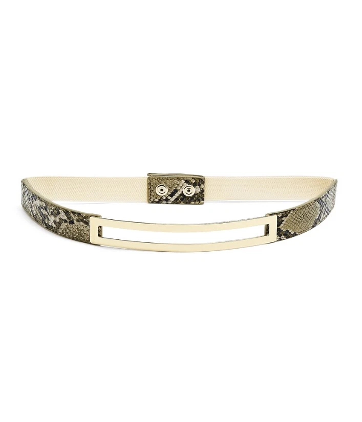 NWT GUESS Women's Signature Snake print & Gold tone Skinny Belt sz S Small - Image 1 of 1