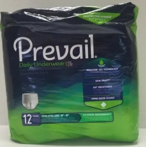 3er Pack-Prevail Erwachsene Täglich Einweg Unterwäsche XXL PV-517 Maxi-Saugfähigkeit 12CT - Bild 1 von 5