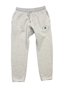 Hurley Coastal Dunes Fleece Jogger Mens Medium White Terry Cloth Elastic Waist - Picture 1 of 13