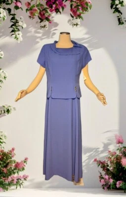 JULIAN TAYLOR Long Dressy Purple Maxi Dress MOTHER OF THE BRIDE Women's Size 12 - Image 1 of 4