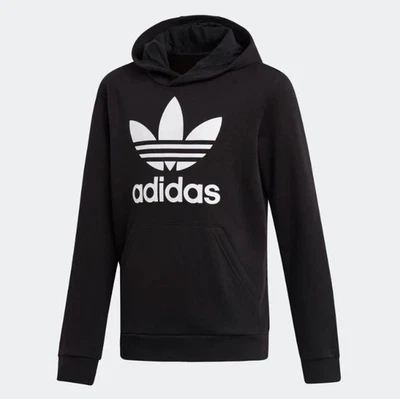 adidas Kid's Trefoil Hoodie DV2870 - M/11-12Y, Black, Q1(C584T) - Image 1 of 3