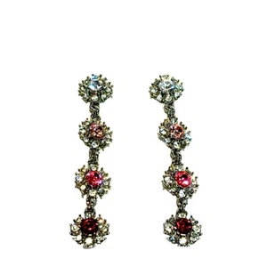 ¡NUEVO CON ETIQUETAS! Pendientes colgantes brillantes para mujer Charter Club, tono rosa y plata - Imagen 1 de 3