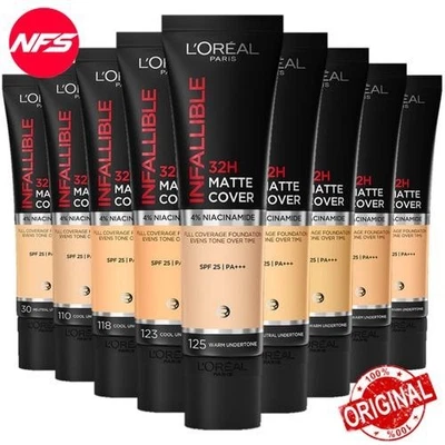 L'Oreal Paris Infallible 24HR/32HR Matte Cover Foundation - Farbton wählbar - NEU