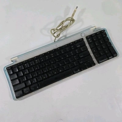 Vintage Apple USB Keyboard Computer iMac Mac Macintosh Bondi Blue M2452 Tested - Image 1 of 4
