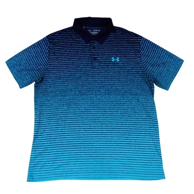 Polo de golf Under Armour The Playoff a rayas elástico rendimiento XL Foto 1 de 4