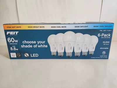 PACK de 6 bombillas LED regulables eléctricas Feit de color seleccionables Foto 1 de 4