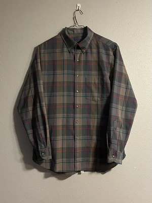 Vintage Sir Pendleton Men’s Plaid Virgin Wool Button Down Shirt Made In USA L - Image 1 of 4