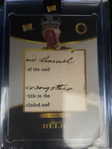 2025 PIECES OF THE PAST ROYALTY EDITION RELIC CARD - KING CHARLES #862 - Picture 1 of 2