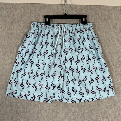 Southern Proper Swim Trunks Size Small Blue With Pink Flamingos - Image 1 of 4