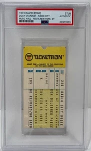 David Bowie 2/15/73 Ziggy Stardust at Radio City Music Hall Ticket Stub PSA Auth - Picture 1 of 2