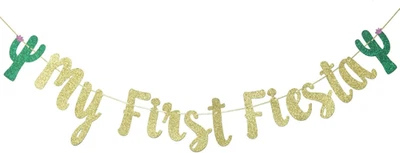 My First Fiesta Banner Sign Garland for Mexican Fiesta Themed Baby Shower First  - Image 1 of 4