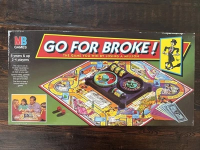 Go for Broke Board Game 1993 Vintage MB Games, Family Edition, Complete Game. - Image 1 of 4