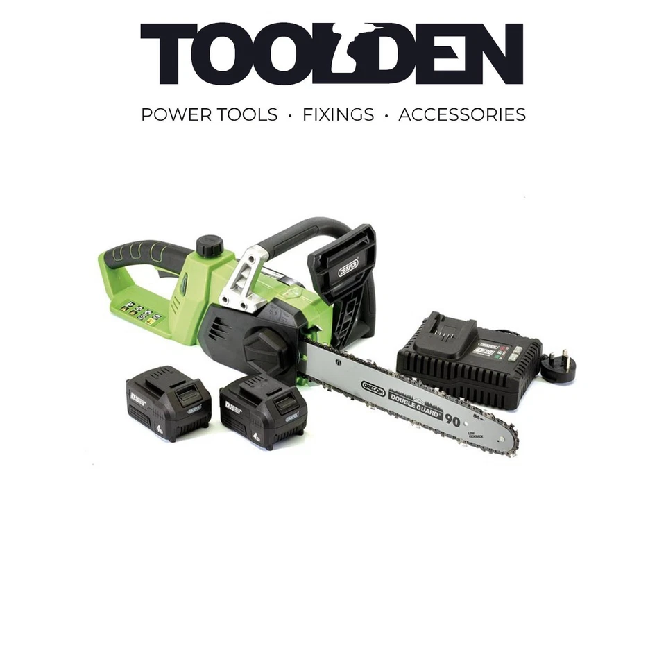 Draper 30903 D20 40V Chainsaw with 2 x Batteries and Fast Charger - Image 1 of 1