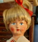 Antique 13-inch Papier Mache Head Doll In Antique 3-piece Ensemble-EXTRA CUTE!!