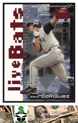 1999 SkyBox Premium: Live Bats #7LB Alex Rodriguez - Seattle Mariners - Image 1 of 2