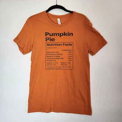 Pumkin Pie Shirt Womens Size S Orange Funny Thanksgiving Shirt Fall Shirts Gift - Image 1 of 3
