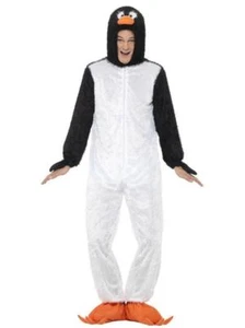 Smiffy's Men's Penguin Costume Includes Jumpsuit with Hood - Picture 1 of 5