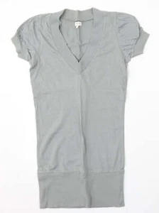 New Look Womens Grey V-Neck Cotton Blend Jumper Size 8 - Picture 1 of 12