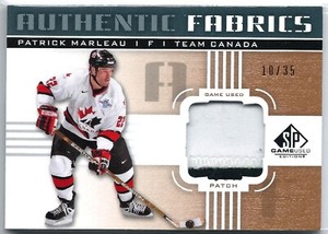 2011-12 SP Game Used Authentic Fabrics Patch Patrick Marleau 10/35