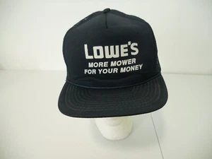 Vintage Lowe's More Mower For Your Money Snap Back Mesh Foam Rope Hat Cap - Bild 1 von 6