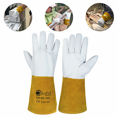 TIG Welders Welding Gloves Premium Leather Safety Work Heat Resistant ARC BBQ • 6.49£